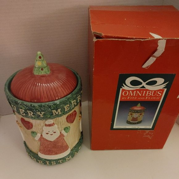 Omnibus Fitz And Floyd Christmas Crafts Cookie Jar - Picture 1 of 11